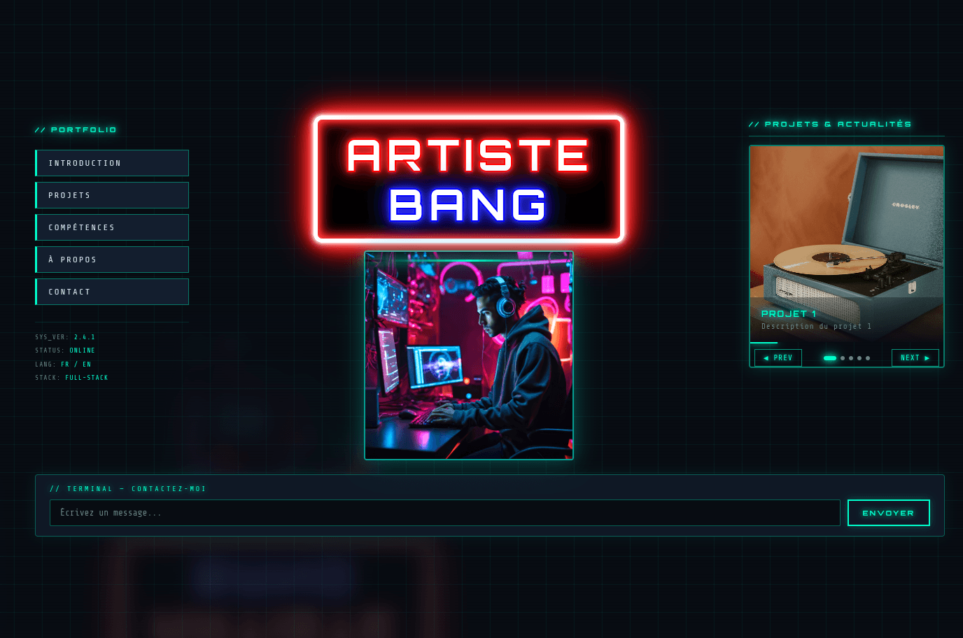 Portfolio — Style CyberPunk